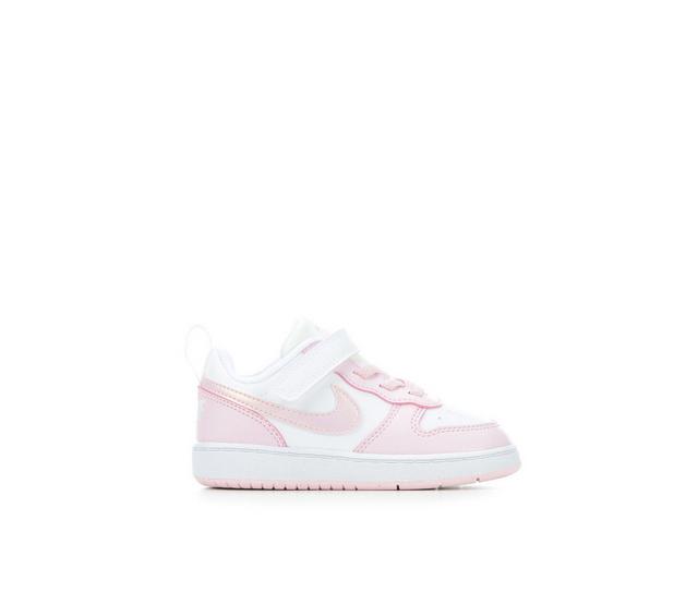 Girls' Nike Infant & Toddler Court Borough Low Recraft Sneakers in White/Pink Foam color