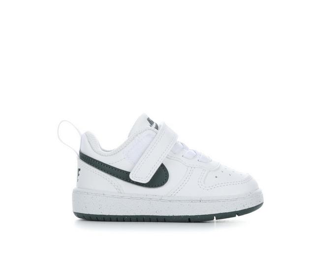Kids' Nike Infant & Toddler Court Borough Low Recraft Sneakers in Wht/Vntg Green color