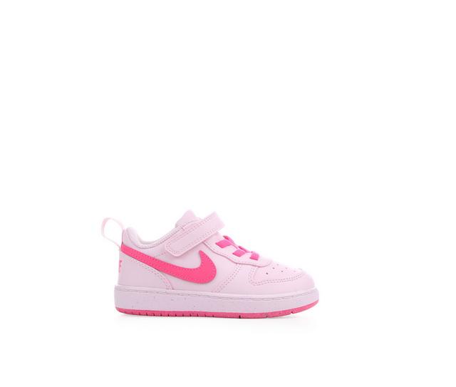 Girls' Nike Infant & Toddler Court Borough Low Recraft Sneakers in Pnk Fm/Pnk/Wht color