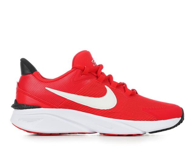 Boys' Nike Star Runner 4 Boys 3.5-7 Running Shoes in UnivRed/Wht/Blk color