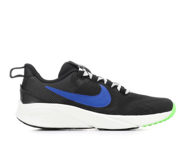 Boys' Nike Little Kid Star Runner 4 Running Shoes in Blk/Blue/White color