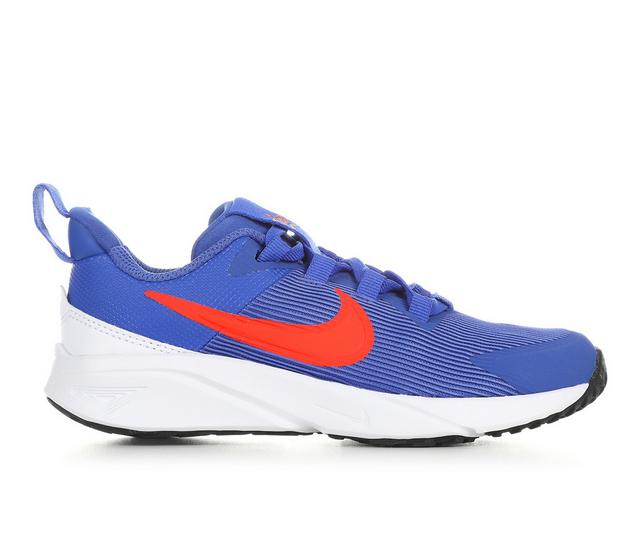 Boys' Nike Little Kid Star Runner 4 Running Shoes in Blue/Org/Wht color