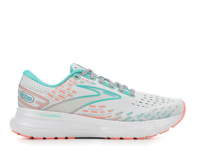 Women's Brooks Glycerin 20 Running Shoes in Oys/Latigo color