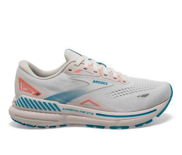 Women's Brooks ADRENALINE GTS 23 Running Shoes in Coco/Papaya/Blu color