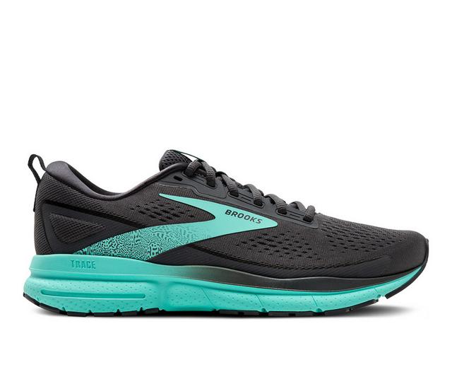 Women's Brooks Trace 3 Running Shoes in Dark Grey/Blue color