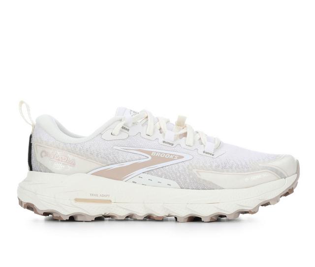 Women's Brooks Cascadia 18 Trail Running Shoes in Coconut/White color