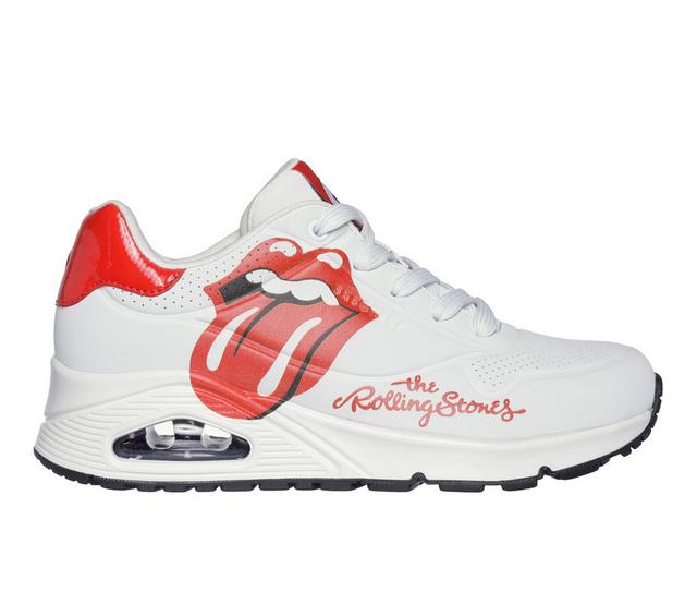 Women's Skechers Street Uno Rolling Stones in White color