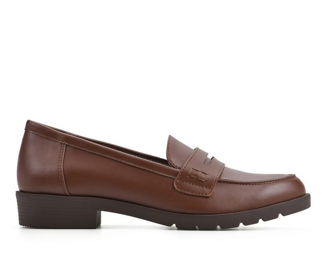 Women's Cliffs by White Mountain Galah Loafers in Lt Brown color