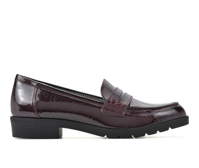 Women's Cliffs by White Mountain Galah Loafers in Burgundy Patent color