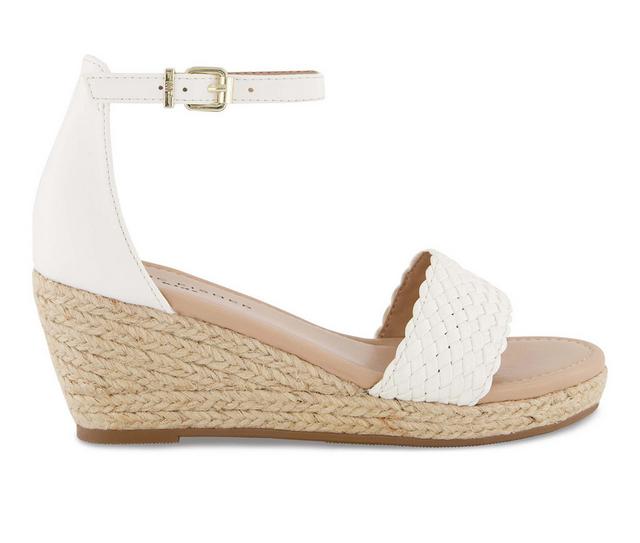 Girls' Marc Fisher Children's Little Kid & Big Kid Marren Web Wedge Sandals in White color