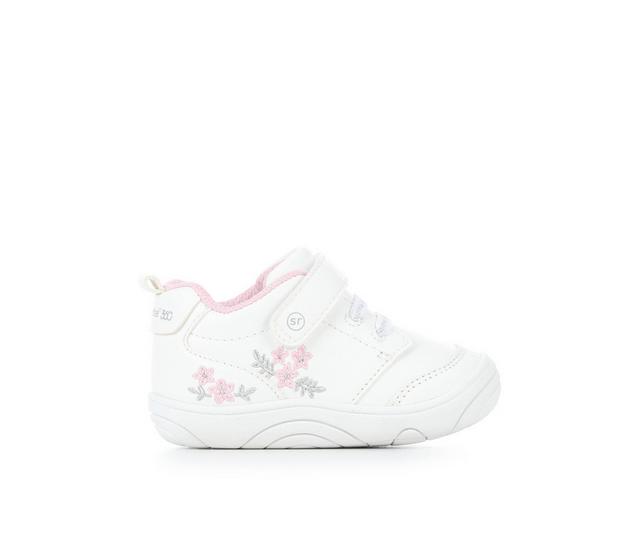 Girls' Stride Rite 360 Infant & Toddler Taye 2.0 Crib Shoes in White/Pink color