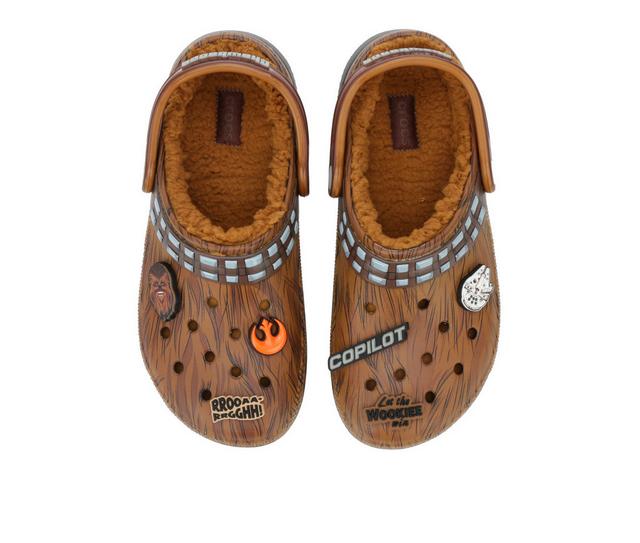 Adults' Crocs Classic Lined Chewbacca Clogs in Espresso color