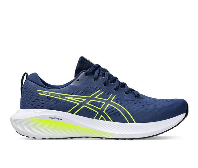 Men's ASICS Gel Excite 10 Running Shoes in Blue/Yellow color