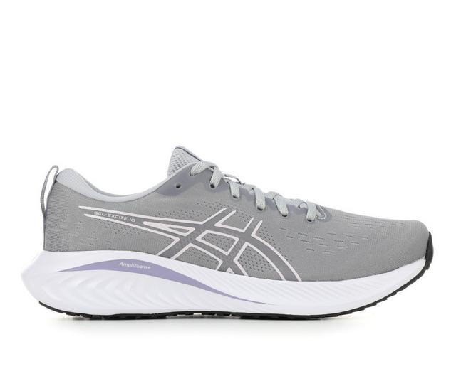 Women's ASICS Gel Excite 10 Running Shoes in Grey/White color