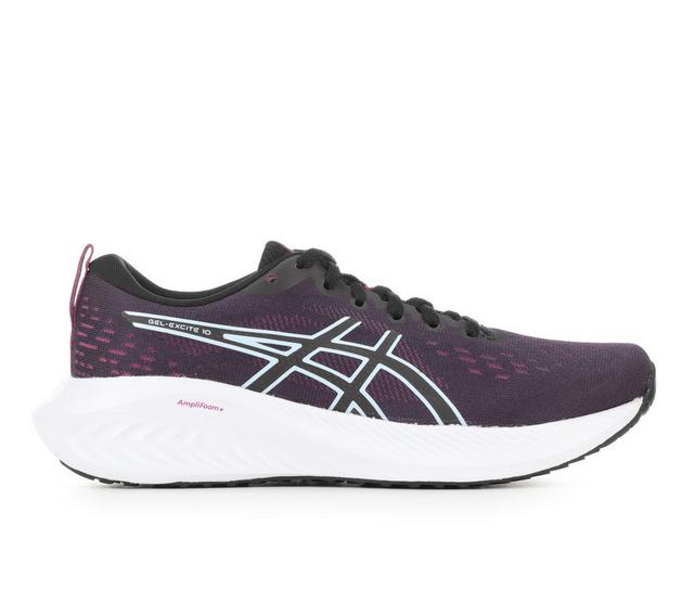 Women's ASICS Gel Excite 10 Running Shoes in Blk/Mag/Blu/Wht color