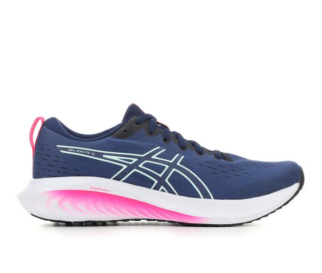 Women's ASICS Gel Excite 10 Running Shoes in Blue/Wht/Pink color