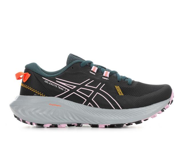 Women's ASICS Gel Excite Trail 2 Running Shoes in Black/Light Ube color