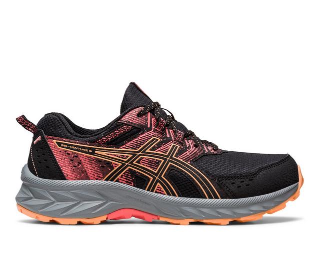 Women's ASICS Gel Venture 9 Running Shoes in Black/Dune color