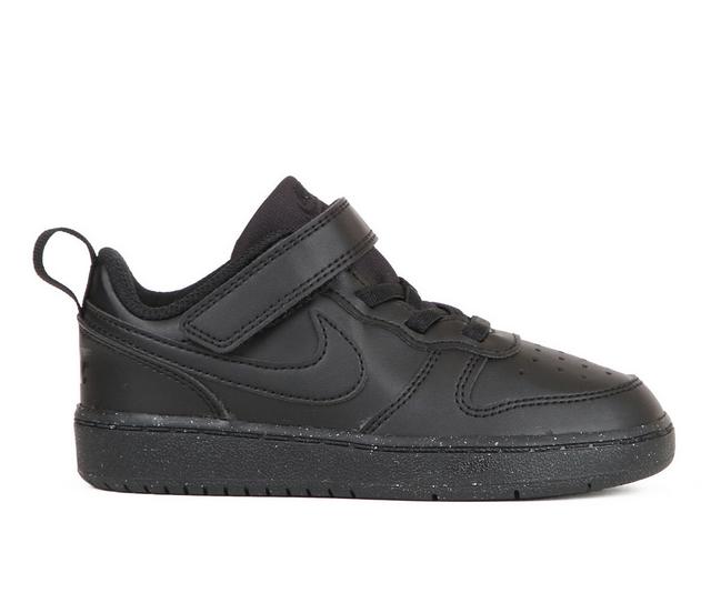 Boys' Nike Infant & Toddler Court Borough Recraft Sneakers in BLK/BLK/BLK color