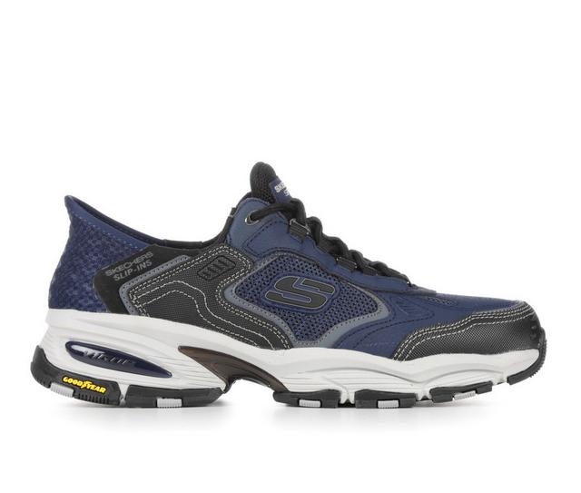 Men's Skechers 237445 Vigor 3.0 Slip In Trail Running Shoes in Navy/Black color