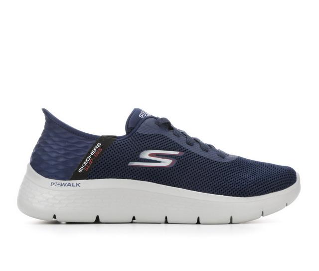 Men's Skechers 216496 Go Walk Flex Slip In Walking Shoes in Navy color