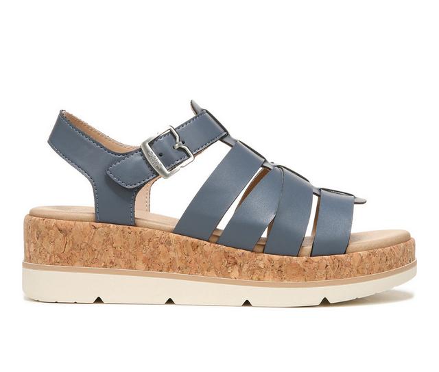 Women's Dr. Scholls Only You Wedge Sandals in Oxide Blue color