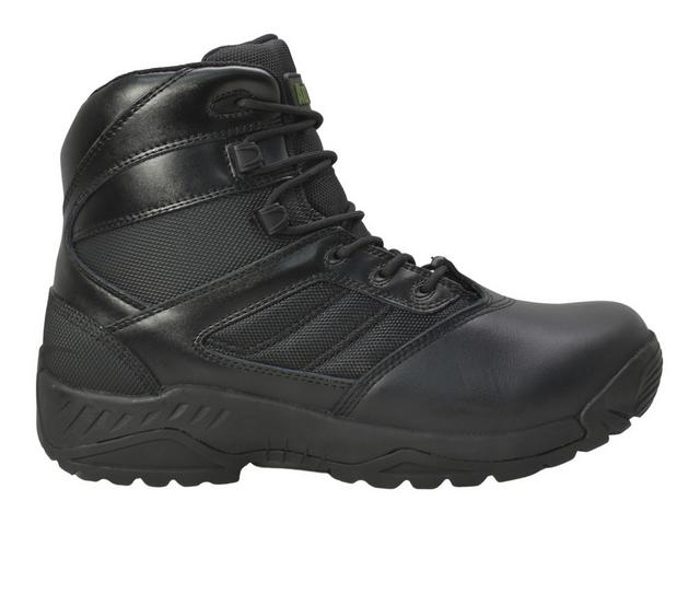 Men's AdTec Men's 6" Side Zip Tactical Work Boots in Black color