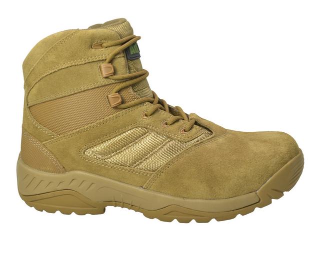 Men's AdTec 6" Suede Side Zip Tactical Work Boots in Coyote color