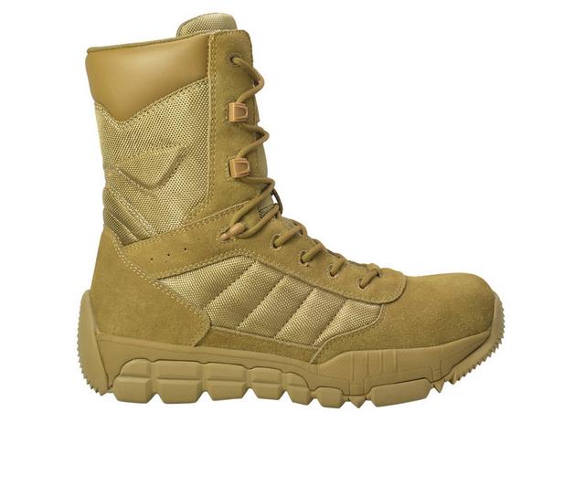 Men's AdTec Men's 9" Suede Side Zip Tactical Work Boots in Coyote color
