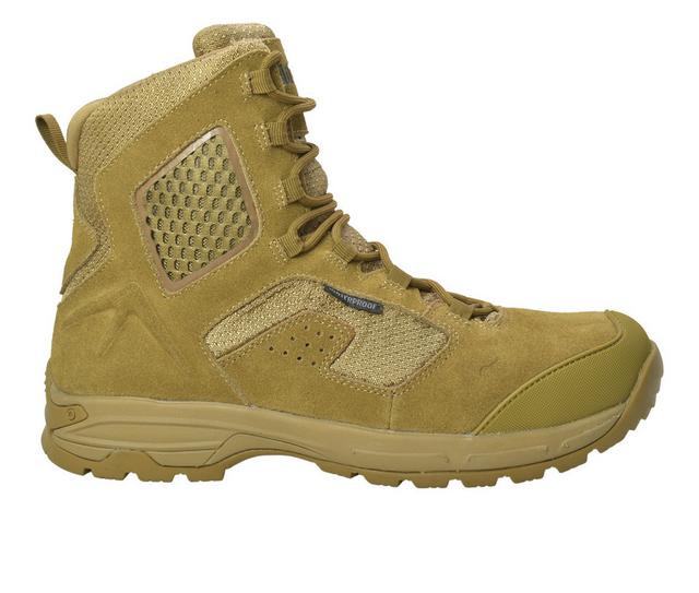 Men's AdTec Men's 8" Suede Waterproof Tactical Work Boots in Coyote color