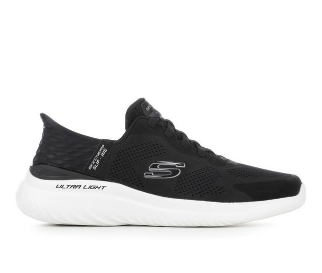 Men's Skechers 232459 BOUNDER 2.0 SlipIn Walking Shoes in Black BKW color