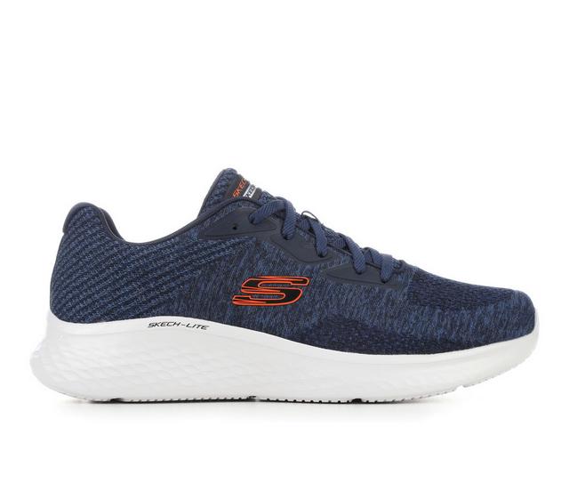 Men's Skechers 232598 LITE PRO Walking Shoes in Navy/Orange color