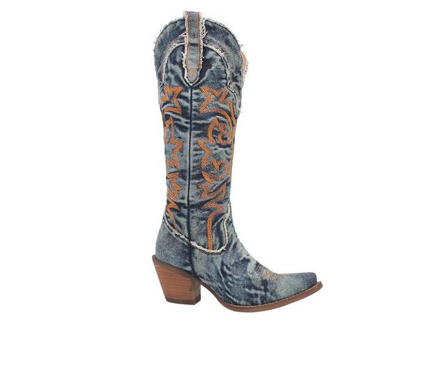 Women's Dingo Boot Texas Tornado Western Boots in Blue color