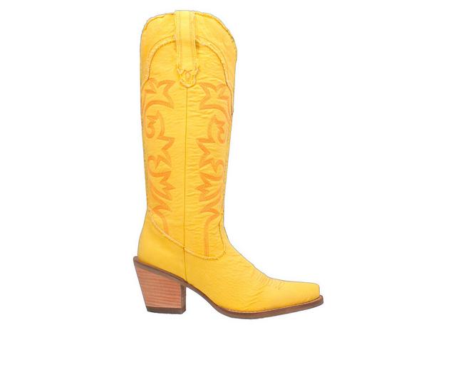 Women's Dingo Boot Texas Tornado Western Boots in Yellow color