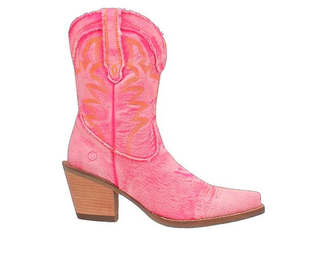 Women's Dingo Boot Y'all Need Dolly Western Boots in Pink color