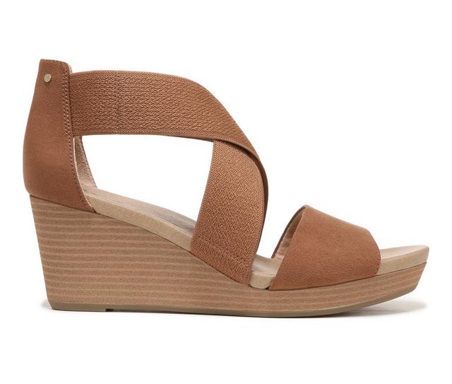 Women's Dr. Scholls Barton Band Wedge Sandals in Brown color