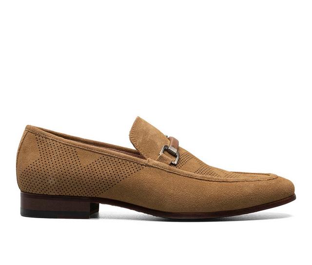 Men's Stacy Adams Wydell Dress Loafers in Tan Suede color