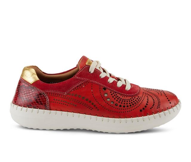 Women's SPRING STEP Jumilla Fashion Sneakers in Red color