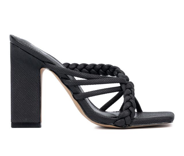 Women's New York and Company Dalia Dress Sandals in Black color