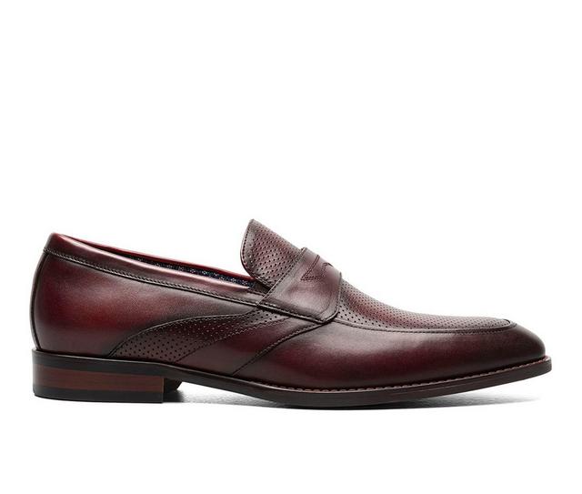 Men's Stacy Adams Karnes Dress Loafers in Burgundy color