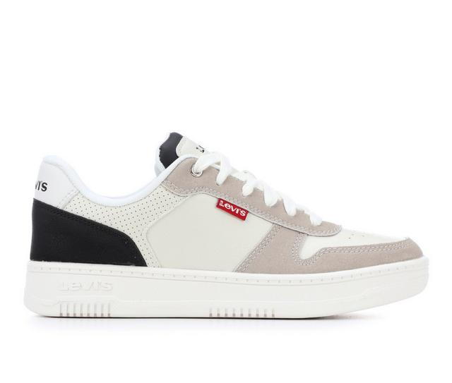 Women's Levis Drive Lo Sneakers in White/Sand/Blk color