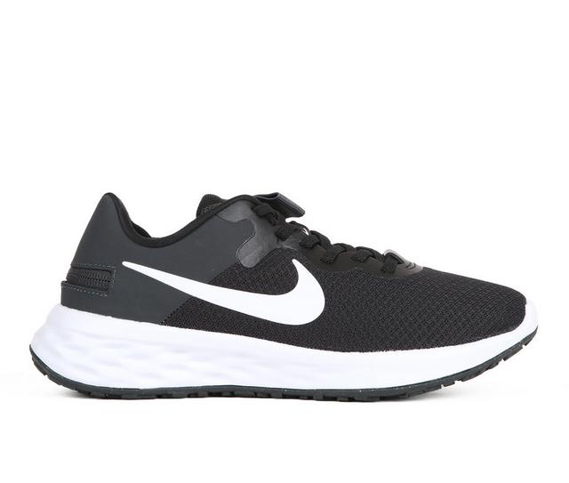 Women's Nike Revolution 6 FlyEase Next Nature Running Shoes in Black/White color