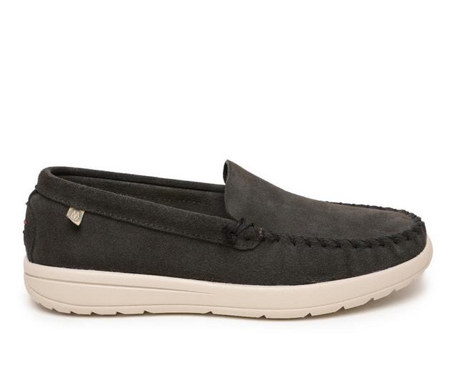 Men's Minnetonka Discover Classic Slip-On Casual Shoes in Charcoal color