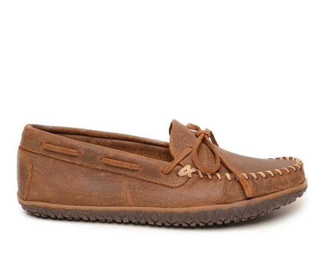 Men's Minnetonka Tie Tread Loafer in Brown color