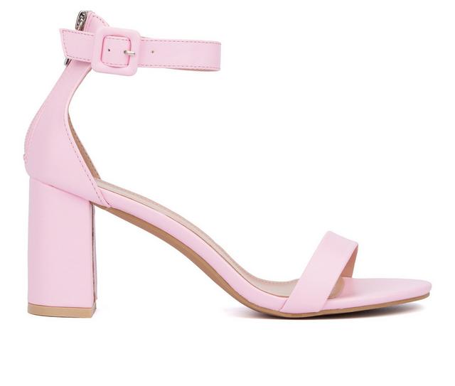 Women's New York and Company Lulu Dress Sandals in Light Pink color