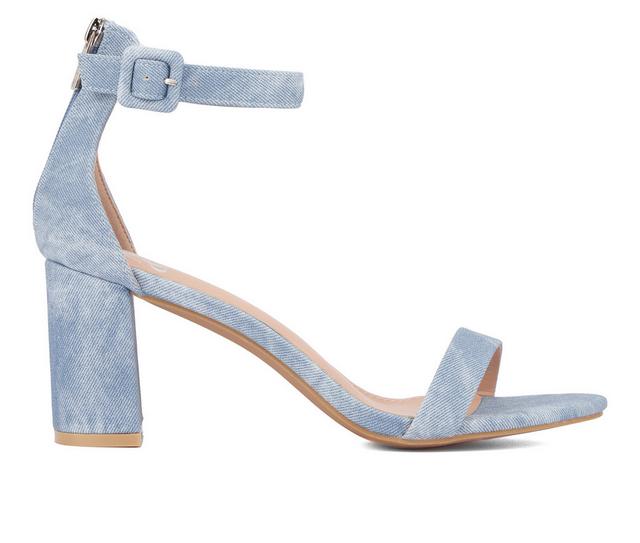 Women's New York and Company Lulu Dress Sandals in Light Blue color