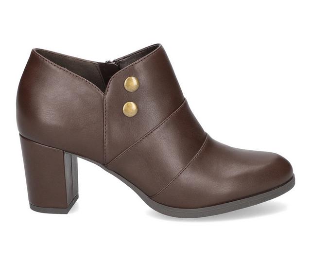 Women's Easy Street Leilani Heeled Booties in Brown color