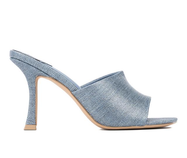 Women's New York and Company Delara Dress Sandals in Blue color