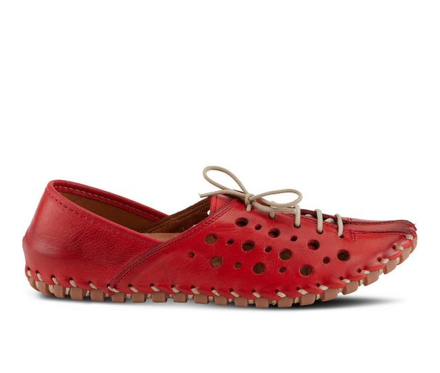 Women's SPRING STEP Moonwalk Oxfords in Red color