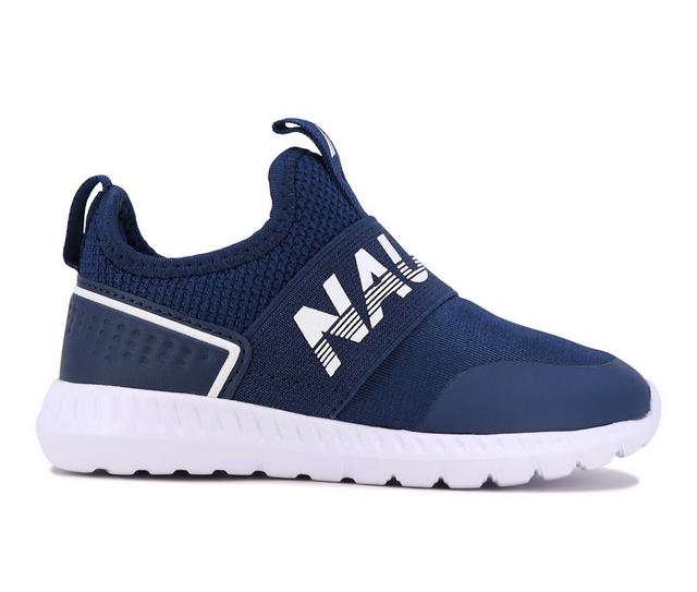 Boys' Nautica Toddler & Little Kid Alois Sport Slip on Sneakers in Ocean/White color
